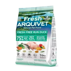 Karma Półmiękka ARQUIVET FRESH 75% Mięsa Kaczka Ryba 10 kg
