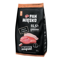 Karma Pan Mięsko cielęcina z indykiem 20 kg M rasy średnie