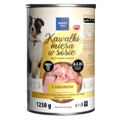 WAFI Karma dla psa Kawałki w Sosie Drób