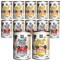 WAFI Karma dla psa Kawałki w Sosie MIX 12 x 1250g