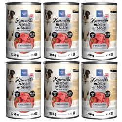 WAFI Kawałki Mięsa w Sosie z Wołowiną 6 x 1250g