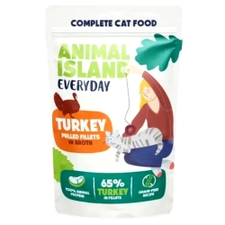 Karma dla kota saszetki Animal Island Indyk w Rosole 12 x 85g