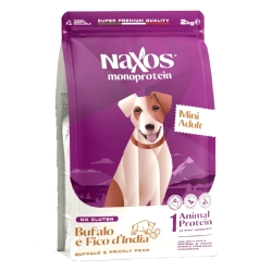 Karma dla psa NAXOS ADULT MINI dla małych ras Bawół 29% Mięsa 2 kg