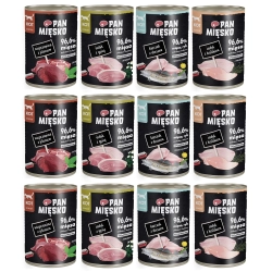 Karma dla kota Pan Mięsko zestaw 12 x 400g Mix Smaków