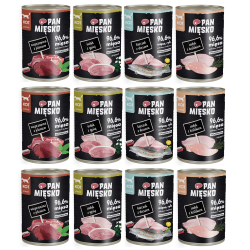 Karma dla kota Pan Mięsko zestaw 12 x 400g Mix Smaków