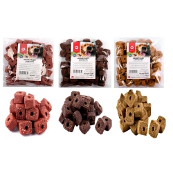 Przysmak dla psa Maced Miękkie MIęsne Krążki MIX SMAKÓW 3 x 500g