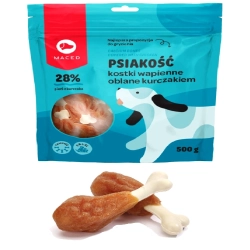 Przysmak Maced pałka z kurczaka kostki z wapniem oblane kurczakiem 500g