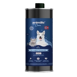 Olej z łososia Norweskiego dla psa i kota Animille Premium Care 1 L