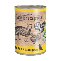 Mokra Karma Wiejska Zagroda Indyk z jagnięciną 400g