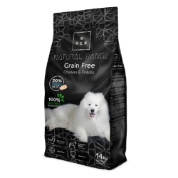 Karma dla psa REX NATURAL RANGE Bezzbożowa kurczak z ziemniakami 14 kg
