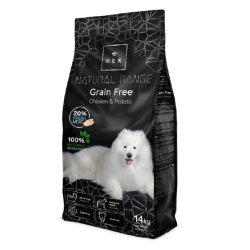 Karma dla psa REX NATURAL RANGE Bezzbożowa kurczak z ziemniakami 14 kg