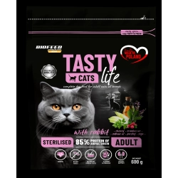 Karma dla kota Tasty Cats Life STERILISED z królikiem 600g