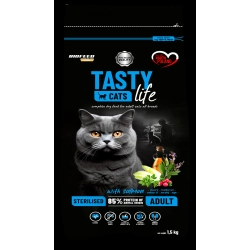 Karma dla kota Tasty Cats Life STERILISED z łososiem 1,5 kg Biofeed