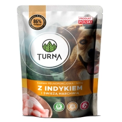 Mokra karma dla psa Turna z Indykiem 500g Saszetka