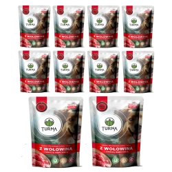 Mokra karma dla psa Turna z Wołowiną 10 x 500g Saszetka