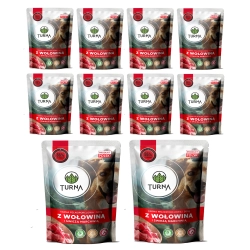 Mokra karma dla psa Turna z Wołowiną 10 x 500g Saszetka